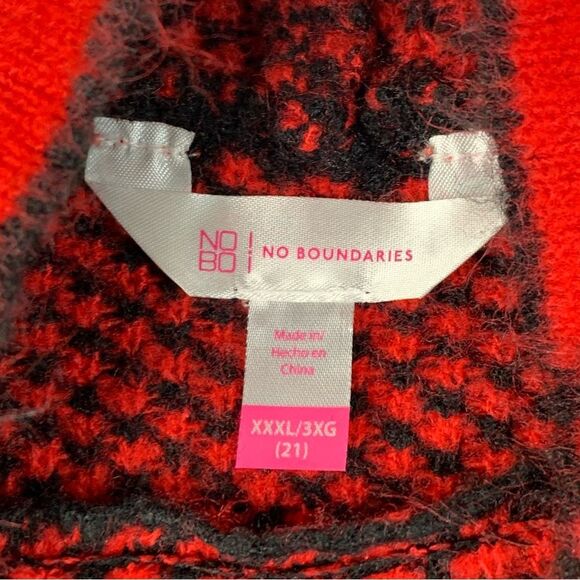 NO BOUNDARIES Juniors’ Pattern Mock Neck Sweater - Picture 8 of 9